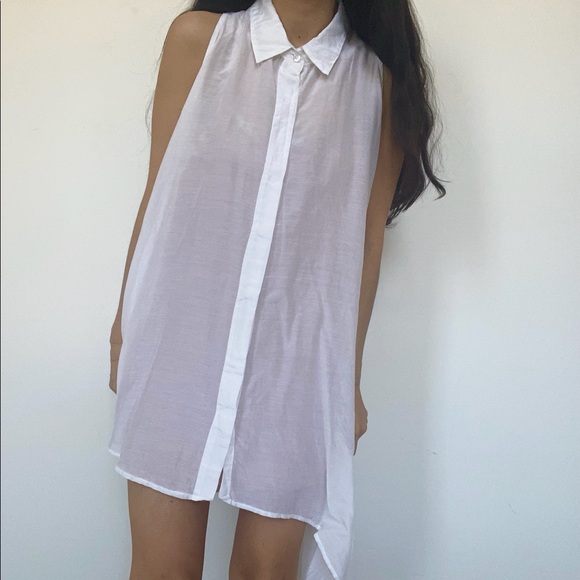Cheap Monday Asymmetrical Button up tunic sz XS - Picture 4 of 7